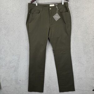 NEW J Hilburn Pants Mens 37x37 Olive Brushed Twill 5 Pocket Unhemmed